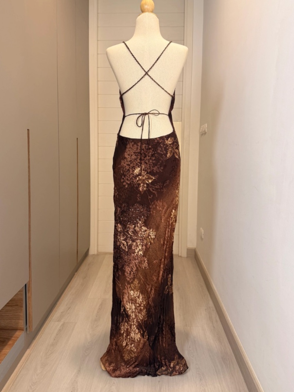 Rare Vintage Y2K Shaina June Beaded Silk Burnout Fairy Prom Dress - Picture 3 of 16